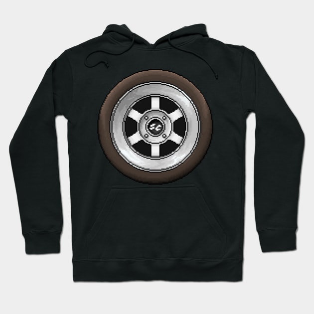 Pixelart Wheel Hoodie by retsbor10@comcast.net